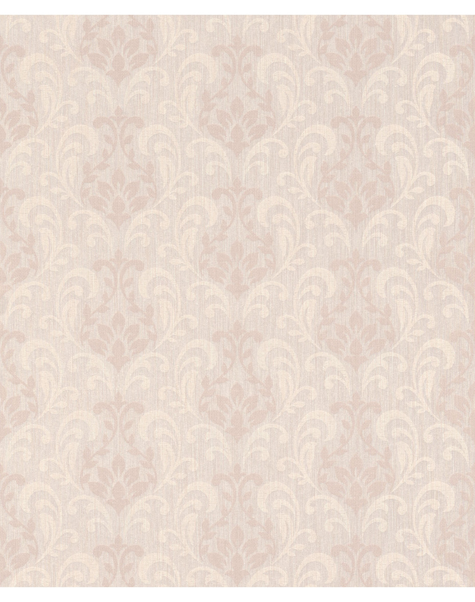 Ružová textilná tapeta 082417 s damaškovým vzorom